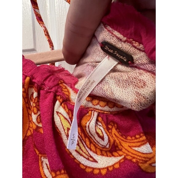 FREE PEOPLE Womens Blouse Cha Cha Stylish Raspberry Pink Size Small OB944888 - Picture 5 of 5